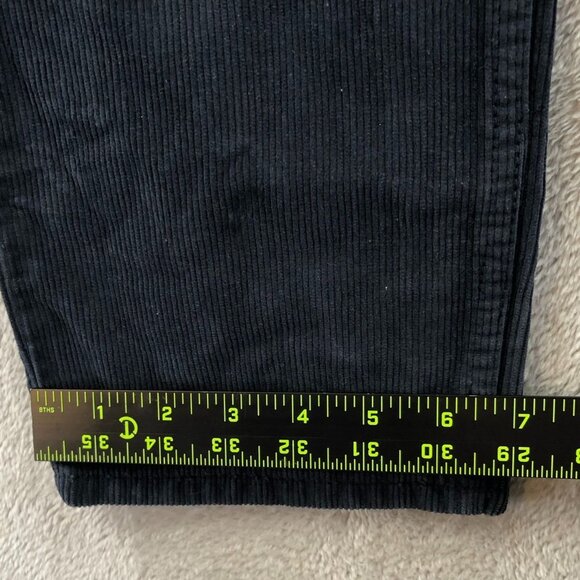 John Galt Womens Corduroy Pants Small Black Straight Leg Classic Casual Mid Rise - Picture 9 of 14